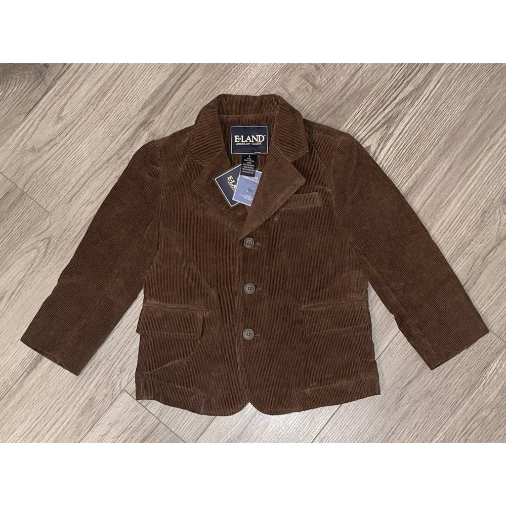 Vintage E-Land American Classic Boys‎ Corduroy Blazer Size 4